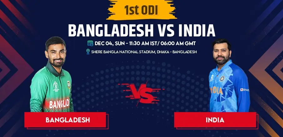 India vs Bangladesh 2022 1st ODI Match Prediction