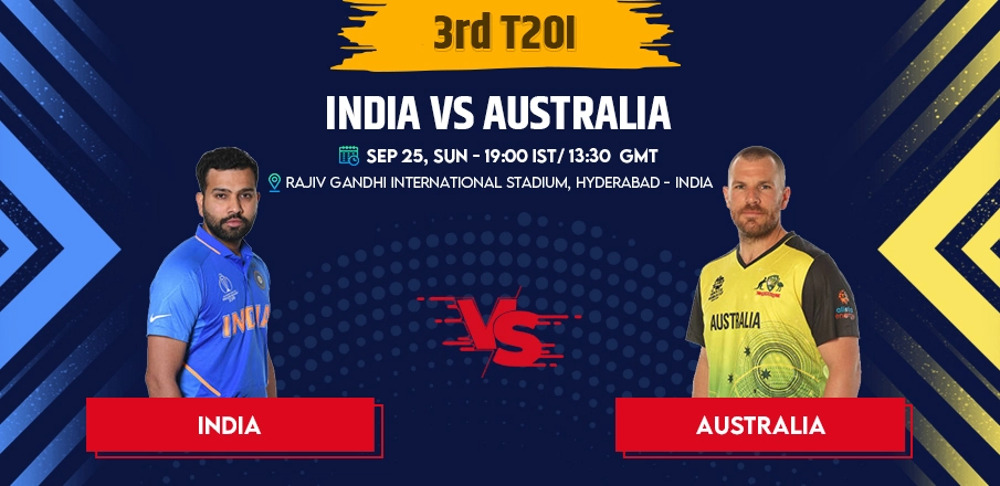 India vs Australia 2022 3rd T20 Match Prediction