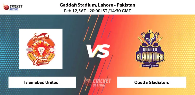 United vs gladiators islamabad quetta Islamabad United