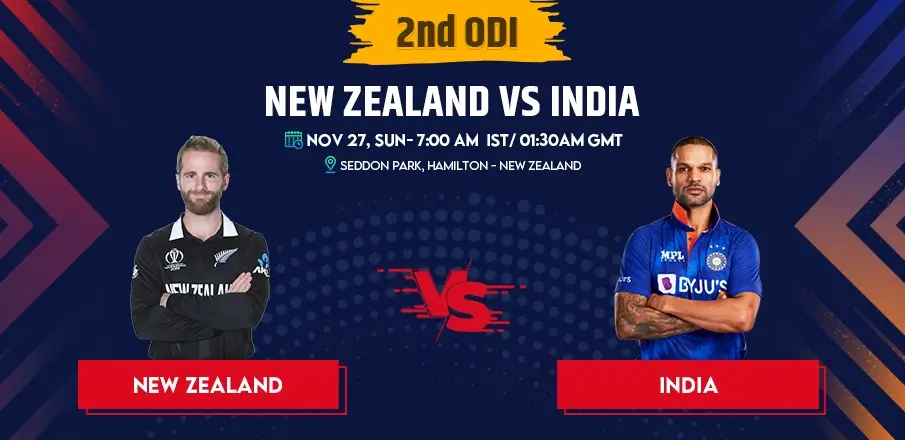 New Zealand vs India 2022 2nd ODI Match Prediction