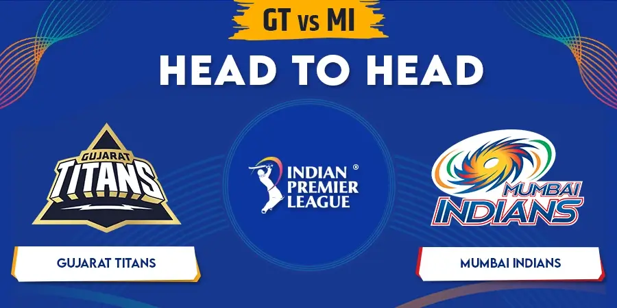 GT vs MI Head To Head Record - IPL 2023