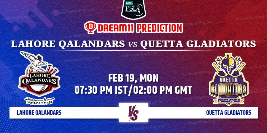 Lahore Qalandars vs Quetta Gladiators Dream11 Team Prediction PSL 2024 Match 4