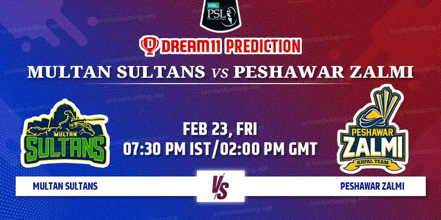 Multan Sultans vs Peshawar Zalmi Dream11 Team Prediction PSL 2024 Match 9