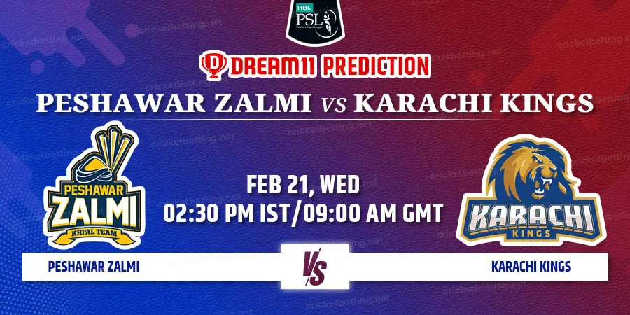 Peshawar Zalmi vs Karachi Kings Dream11 Team Prediction PSL 2024 Match 6