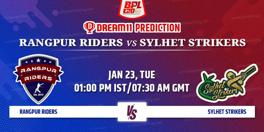 Rangpur Riders vs Sylhet Strikers Dream11 Team Prediction BPL 2024 Match 07