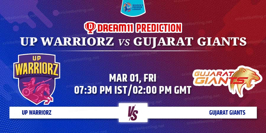 UP Warriorz vs Gujarat Giants Dream11 Team Prediction WPL 2024 Match 8