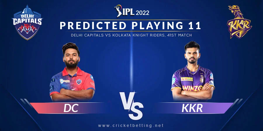 DC vs KKR Predicted Playing 11 - IPL 2022 Match 41