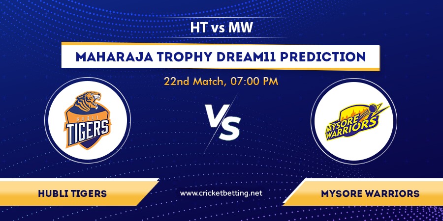 Maharaja Trophy T20 HT vs MW Dream11 Team Prediction