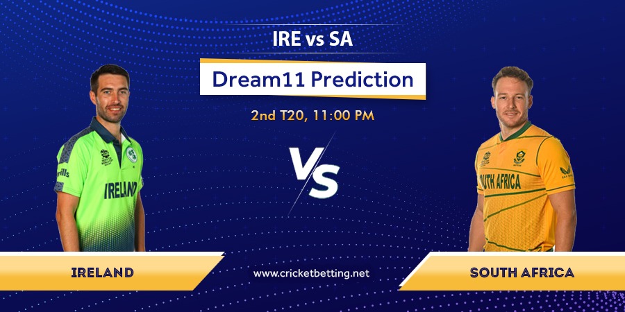 IRE vs SA 2nd T20 Dream11 Team Prediction