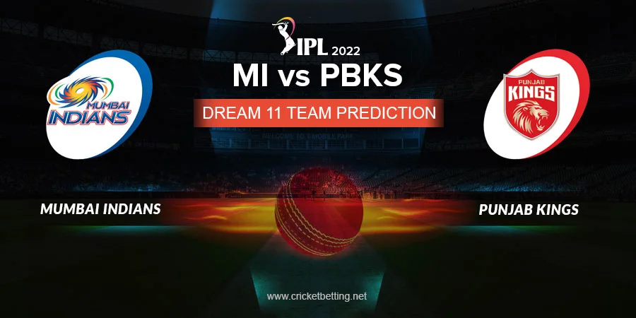 IPL 2022 MI vs PBKS Dream11 Team Prediction