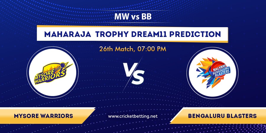 Mw Vs Dream11 Team Prediction Today Match Maharaja Trophy