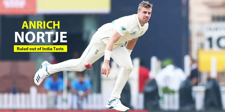 Ahead of The Home Test Series Against India, Anrich Nortje Ruled Out Due To Injury