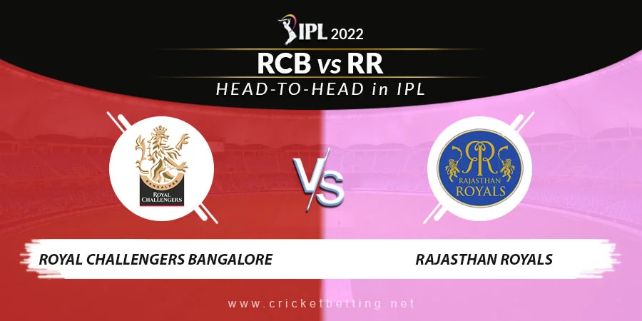 RCB vs RR Head To Head Record - IPL 2022