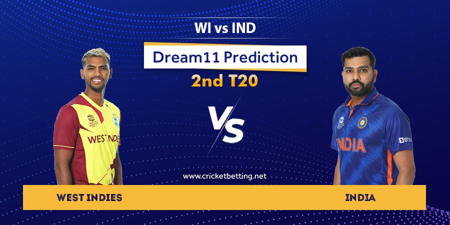 WI vs IND 2nd T20 Dream11 Team Prediction