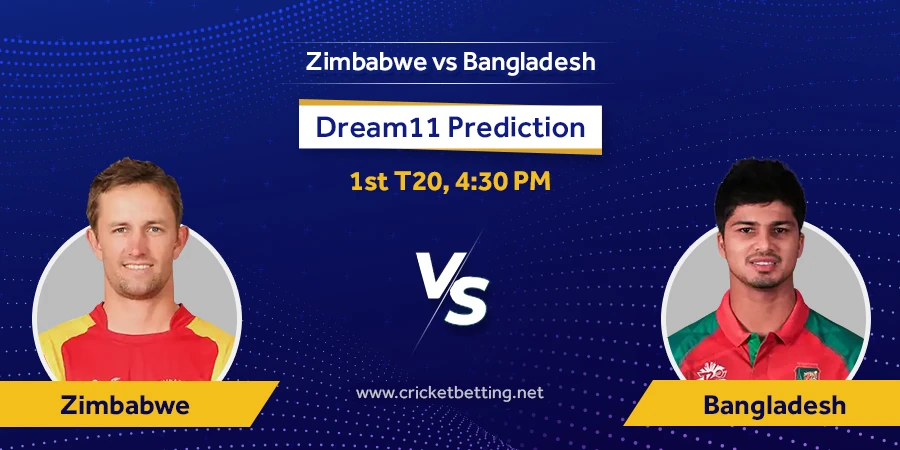 ZIM vs BAN 1st T20 Dream11 Team Prediction